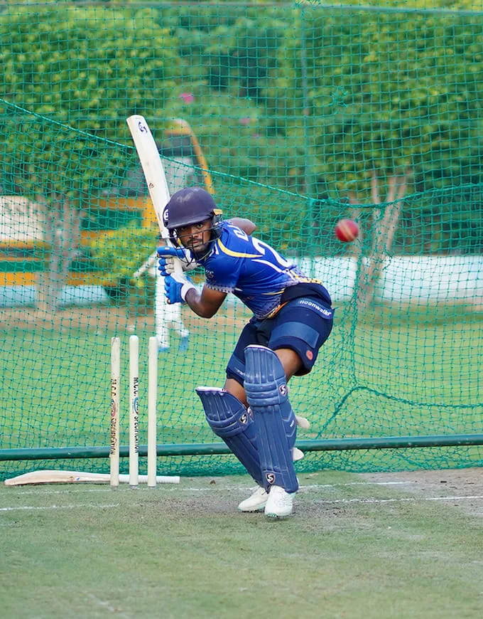 Cricket Player In Match Action